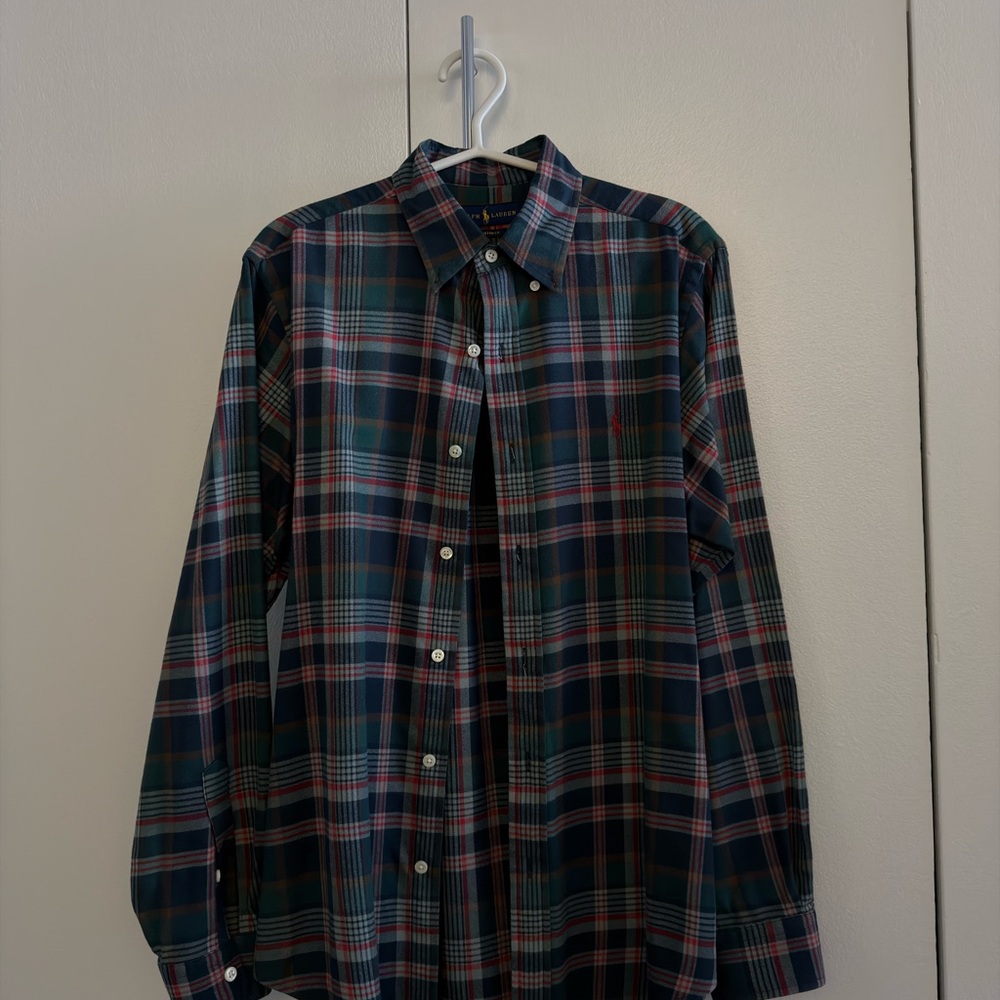 Polo Ralph Lauren Multicolor Plaid Button Down Shirt Size M Relaxed Fit